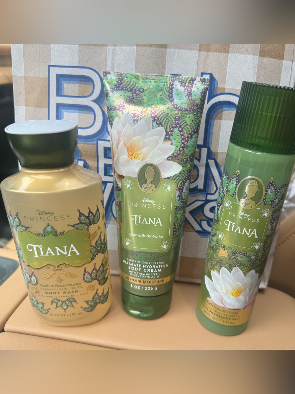 NEW Bath & Body Works x Disney Princess Tiana Lot Fragrance Mist Cream Wash